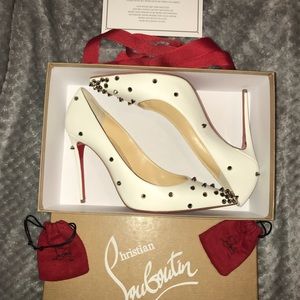 Christian Louboutin heels w metal studs worn once